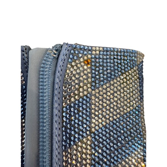 Gianni Bini Blue Rhinestone Embellished 4" Heel Ankle Boots Size 9.5 - Picture 10 of 11